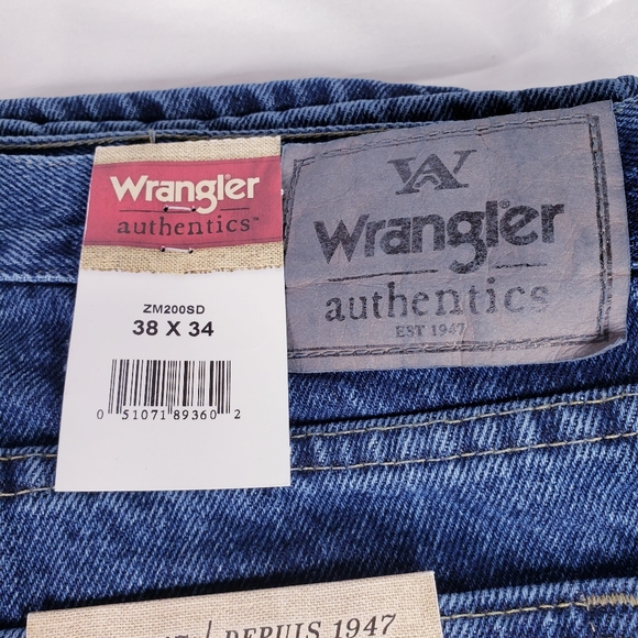 Wrangler Authenics Mens Denim Jeans 38 x 34 New - Picture 9 of 10